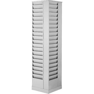 Literature Storage Racks - Rotating, 92, Steel, Grey, 66", 14-1/8", 14-1/8"