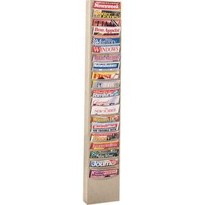Literature Storage Racks - Stationary, 20, Steel, Tan, 58-1/2", 13-1/8", 4-1/8"