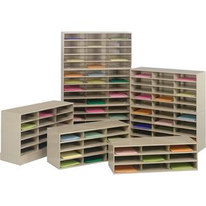 Data Organizers - Stationary, 12, Steel, Tan, 14-1/4", 33-3/4", 11-5/8"