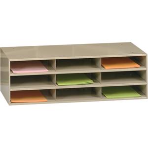 Data Organizers - Stationary, 9, Steel, Tan, 10-3/4", 33-3/4", 11-5/8"