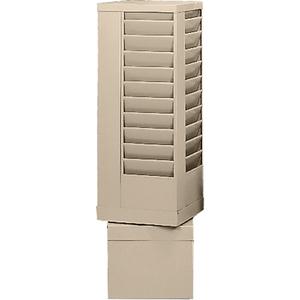 Literature Storage Racks - Rotating, 44, Steel, Tan, 48.5", 14-1/8", 14-1/8"