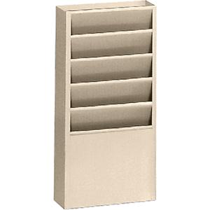 Literature Storage Racks - Stationary, 5, Steel, Tan, 21", 9-3/4", 4-1/8"