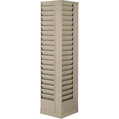 Literature Storage Racks - Rotating, 92, Steel, Tan, 66", 14-1/8", 14-1/8"