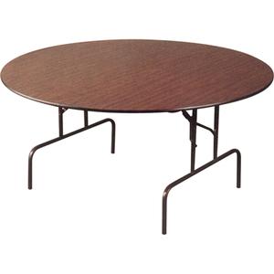 Folding Table - 60", 60", 29", 5/8", Brown, Round, Laminate, 60" Diameter