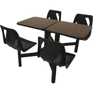 Four Seat Double Top Cluster Seating - Black, 4