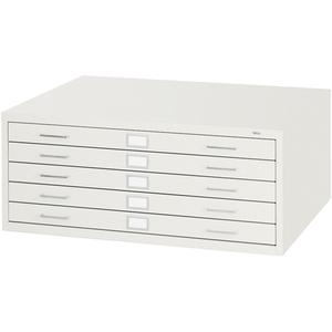 Steel Plan Files-5 Drawer - 5, 40-3/8", 29-3/8", 16-1/2", White, 26", 2.125", 37"