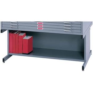 High Base for Steel Plan File Cabinet - Grey, High Base for OB148 and OA186, 10 Drawer cabinets
