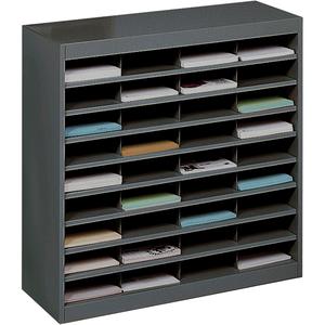 Heavy-duty Literature Organizers - Stationary, 36, Steel, Black, 36-1/2", 37-1/2", 12-3/4"