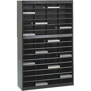 Heavy-duty Literature Organizers - Stationary, 60, Steel, Black, 60", 37-1/2", 12-3/4"