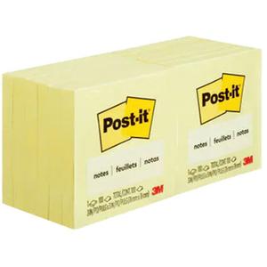 Post-it® Notes - Non Recycled, Yellow, 3", 3"