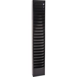 Literature Storage Racks - Stationary, 23, Steel, Black, 65-1/2", 9-3/4", 4-1/8"