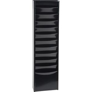 Literature Storage Racks - Stationary, 11, Steel, Black, 36", 9-3/4", 4-1/8"