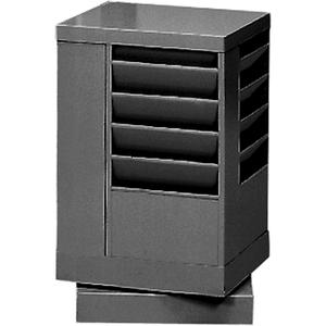 Literature Storage Racks - Rotating, 20, Steel, Black, 21-1/4", 14-1/8", 14-1/8"