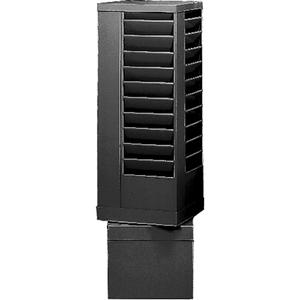 Literature Storage Racks - Rotating, 44, Steel, Black, 48-1/2", 14-1/8", 14-1/8"