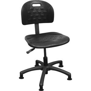 Ergonomic Industrial Shop Seating - Black, Polyurethane, 275 lbs., 32-1/2", 21", 20-1/2", 12", 16.5", 17"