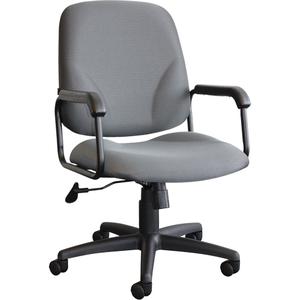 High Back Conference Room Chair - Charcoal, 275 lbs., 43-3/4", 23-3/4", 25-1/4", 39" to 43.75", 21", 20", 19"