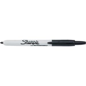 Retractable Permanent Marker - Black, Fine