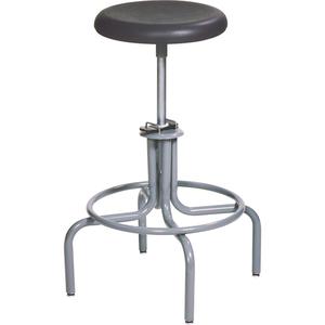 600 Series Stool - Black, Polyurethane, 250 lbs., 22" - 28", 14", 14", Adjustable, Stationary, Grey