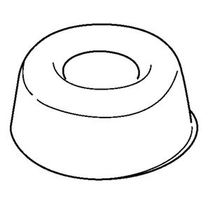 Bumpon™Hemispherical Protective Bumpers - 0.88" X 0.04", White, Black, Polyurethane, 1000