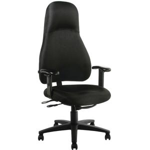 Supportech  Armchair - Black, 250 lbs., 52-3/4", 25-3/4", 25", 30", 21", 19.25" - 23.75", 20"