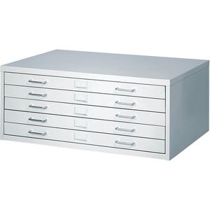 FacilTM Flat File Cabinets - 5, 40", 26", 16-3/8", Flat file small, 26", 16.375", 40"