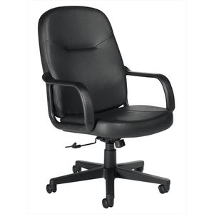 Office Chairs - Black, Leather, 43", 25-1/2"