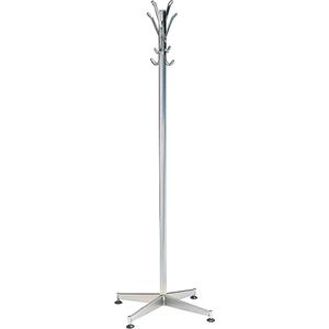 Coat Tree - 60", Steel, Chrome, 8