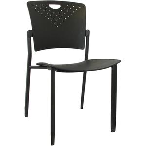 MaxX StaxX™ Stackable Chairs - Black, Polypropylene, 275 lbs., 17-1/4", 17"