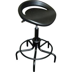 6000 Series Oversized Stool - Black, Polyurethane, 250 lbs., 25" - 30", 17", 17", Adjustable, Stationary