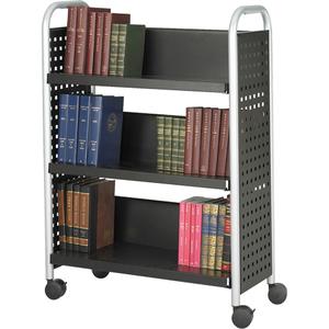 Scoot™ Book Carts - 200 lbs., Black, 14-1/4", 33", 44-1/4", Steel, 3, 3