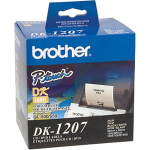 DK Series Die Cut Round CD/DVD Labels - White, 2-1/4", 2-1/4", Brother(TM) QL-1050, Brother(TM) QL-1050N, Brother(TM) QL-1060N, Brother(TM) QL-500, Brother(TM) QL-550, Brother(TM) QL-570, Brother(TM) QL-570VM