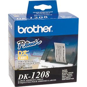 DK Series Address Labels - White, 1-1/2", 3-1/2", Roll, Non Removable, Paper, Brother(TM) QL-1050, Brother(TM) QL-1050N, Brother(TM) QL-1060N, Brother(TM) QL-500, Brother(TM) QL-550, Brother(TM) QL-570