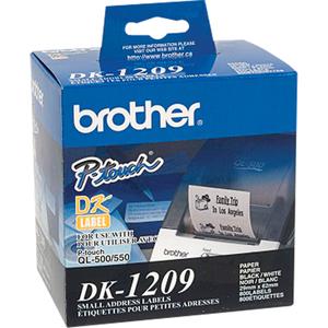 DK Series Address Labels - White, 1-1/8", 2-1/2", Roll, Non Removable, Paper, Brother(TM) QL-1050, Brother(TM) QL-1050N, Brother(TM) QL-1060N, Brother(TM) QL-500, Brother(TM) QL-550, Brother(TM) QL-570