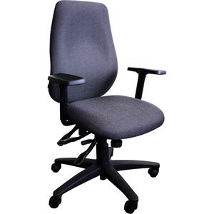 Cierra™ Petite Series Ergonomic Chairs - Black, Fabric, 275 lbs., 47-3/4", 23-1/2", 24-3/4", 17" W x 18" D, 18" L x 17" W x 24" H, 24" H x 17" W, 27.5"