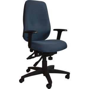 Cierra™ Petite Series Ergonomic Chairs - Blue, Fabric, 300 lbs., 47-3/4", 23-1/2", 24-3/4", 17" W x 18" D, 18" L x 17" W x 24" H, 24" H x 17" W, 27.5"