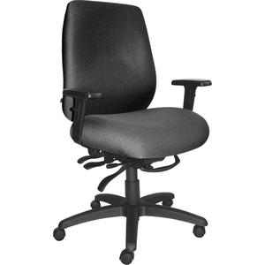 Cierra™ Heavy Duty Ergonomic Chairs - Grey, Fabric, 400 lbs., 47-3/4", 27-31", 25-3/4", 24" W x 20" D, 20" L x 24" W x 24" H, 24" H x 20" W, 24"