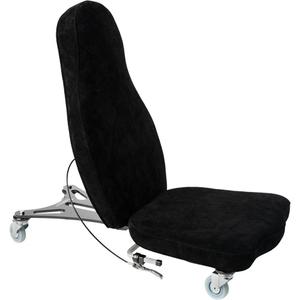 Flex 2 Ergonomic Welding Chair - Black/Grey, Fabric, 30", 18-1/2", 16-1/2", 0° to 85°, 3" Rubber, Adjustable, Mobile
