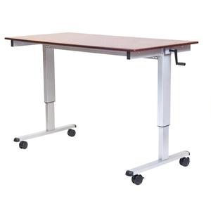 Adjustable Stand-Up Workstations - Walnut, 42-3/4", 47-1/4", 29-1/2", 154 lbs., Stand-Alone Desk, 29"- 42.75"
