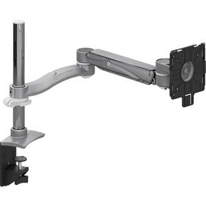Single Screen Height Adjustable Monitor Arms - 1, Dual, 20 lbs., Silver, 21"