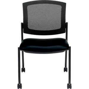 Ibex Armless Guest Chairs - Black, Fabric, 300 lbs., 34-1/2", 20", 24", 17.5", 24" L x 20" W x 34.5" H