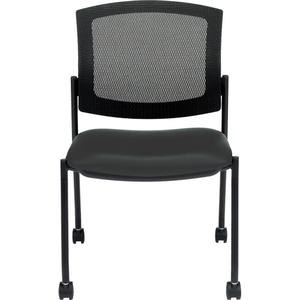Ibex Armless Guest Chairs - Charcoal, Fabric, 300 lbs., 34-1/2", 20", 24", 17.5", 24" L x 20" W x 34.5" H