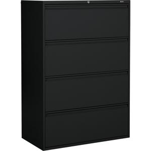Lateral Cabinet - 52-6/100", 36", 19-1/4", 4, Black, Metal, 11/16", Fixed Door, 19.25"