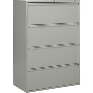 Lateral Cabinet - 52-6/100", 36", 19-1/4", 4, Grey, Metal, 11/16", Fixed Door, 19.25"