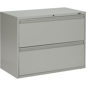 Lateral Cabinet - 27-31/100", 36", 19-1/4", 2, Grey, Metal, 11/16", Fixed Door, 19.25"