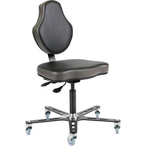 Vega Multi-Tilt Ergonomic Chair - Black/Grey, Vinyl, 19-3/4", 16", 3" Rubber, 18" - 23-1/2", Adjustable, Mobile
