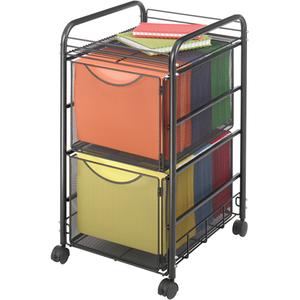 Onyx™ File Cart - Black, 17", 27", 15-3/4", Mesh