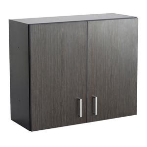 Modular Wall Cabinet - 30", 36", 15", 1, Asian Night/Black, Melamine, 100 lbs., Knocked Down, Black, Asian Night, 2-1/2" increments