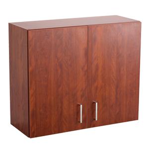 Modular Wall Cabinet - 30", 36", 15", 1, Mahogany, Melamine, 100 lbs., Knocked Down, Mahogany, 2-1/2" increments