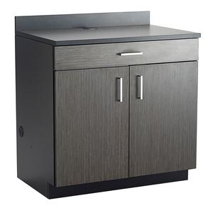 Modular Base Cabinet - 39", 36", 25", 1, Asian Night/Black, Melamine, 100 lbs., Knocked Down, Black, Asian Night, 2-1/2" increments, 32-1/4" W x 19" D x 3-1/4" H