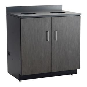 Modular Base Cabinet - 39", 36", 25", 0, Asian Night/Black, Melamine, 0 lbs., Knocked Down, Black, Asian Night